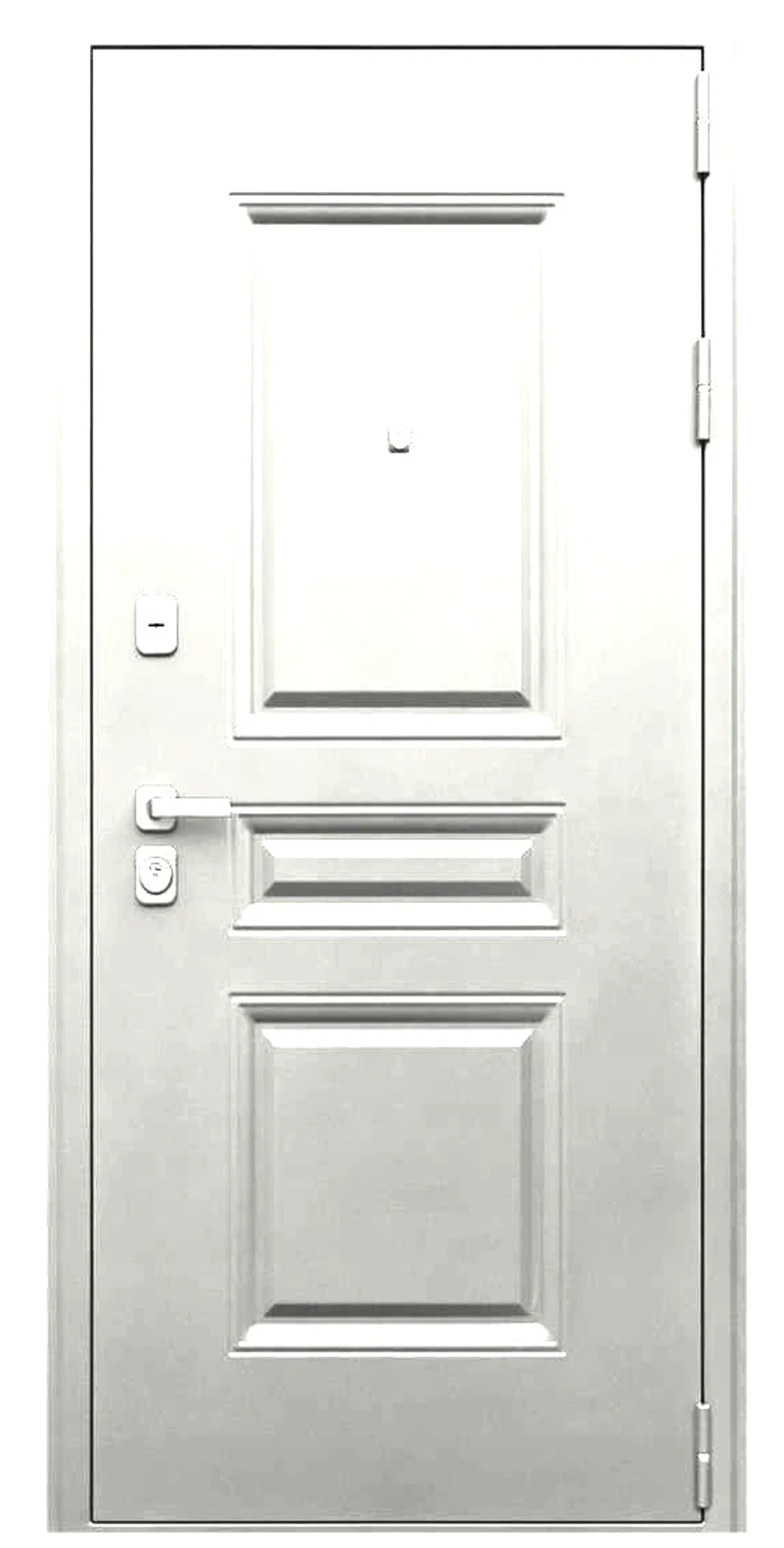 Стальная дверь «Бастион» белый матовый